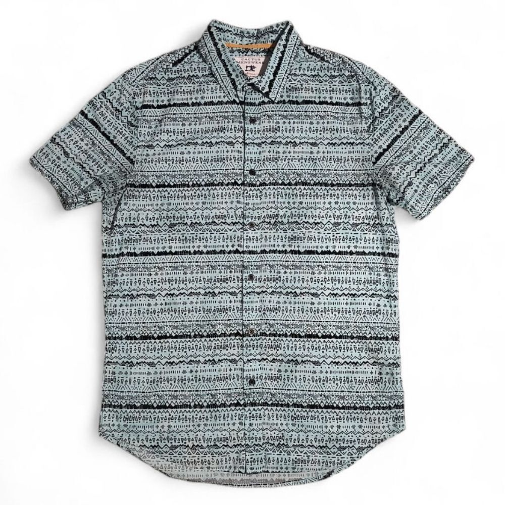 Cactus Menwear Aztec Button Up Shirt